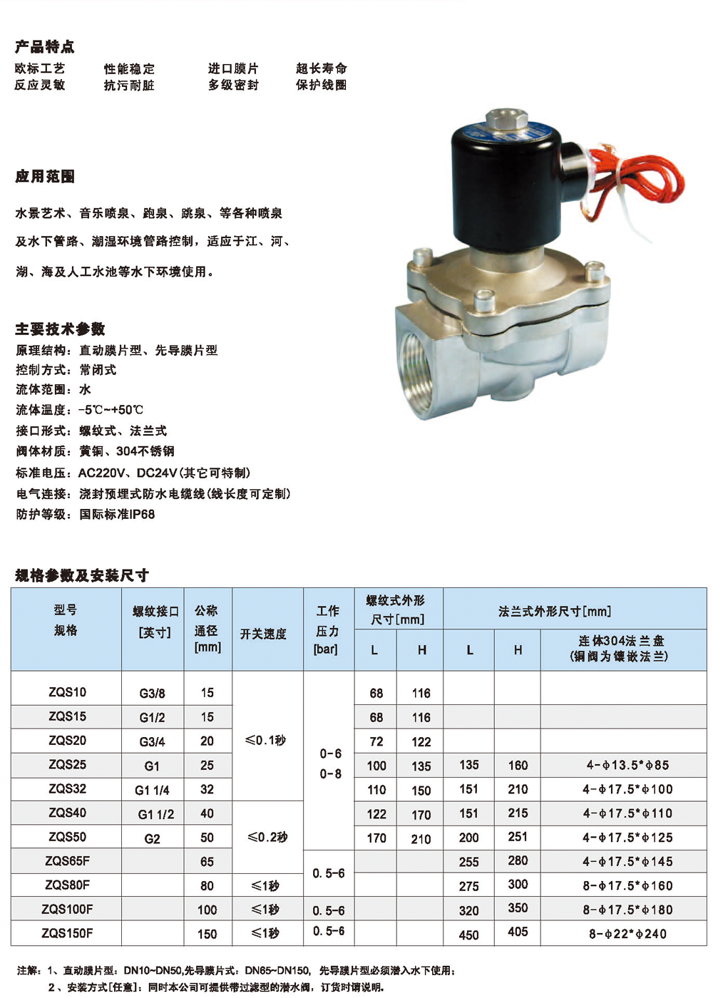 ZQS潜水电磁阀