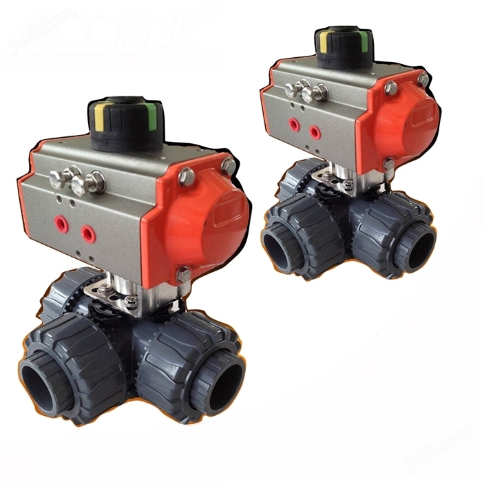 进口王水塑料三通球阀(图1)