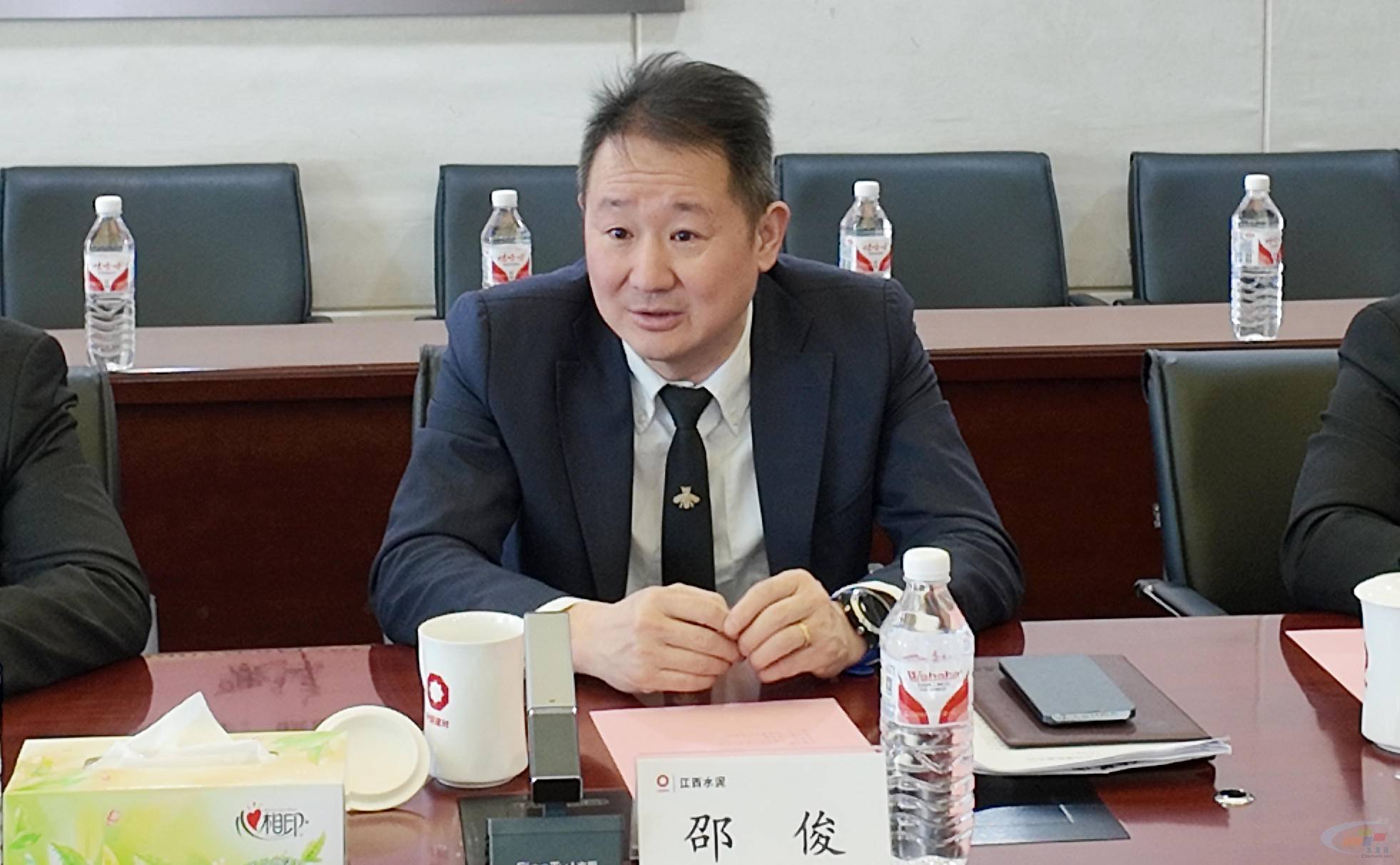 中国水泥网董事长邵俊一行到访江西水泥(图3)